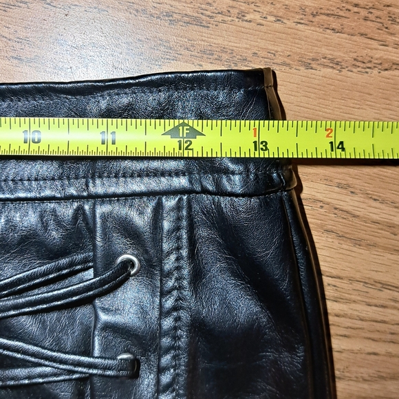 Faux Leather Lace Up Skirt - Picture 9 of 9